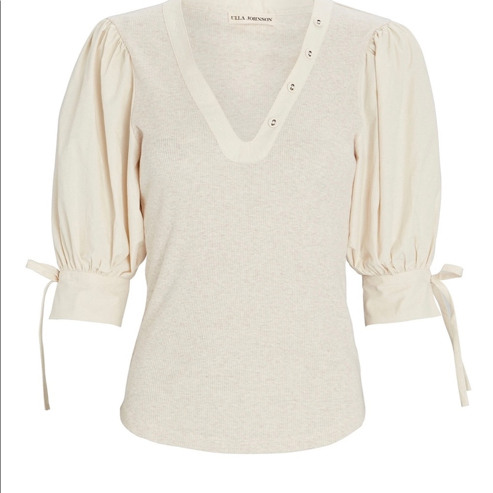 NWOT   Ulla Johnson Pia puff sleeve knit top